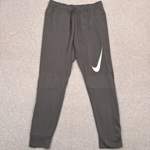 Nike GX Swoosh Dri-Fit Training Pants Tapered Cuffed Joggers Men Large Slim Gray